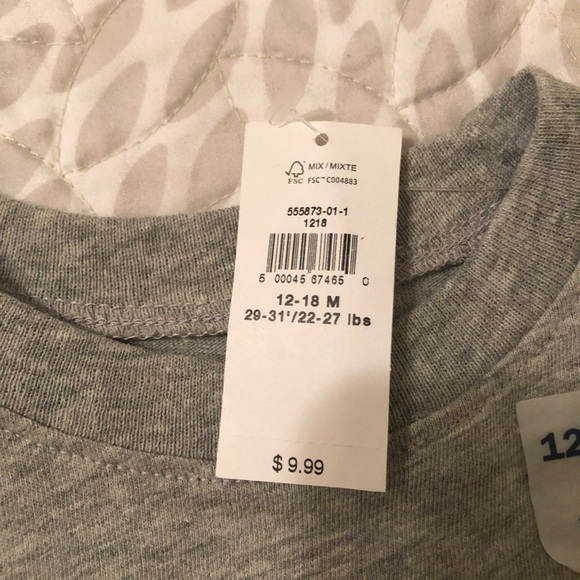 NWT OLD NAVY GREY BOYS SHIRT SZ 12-18M - Picture 4 of 4